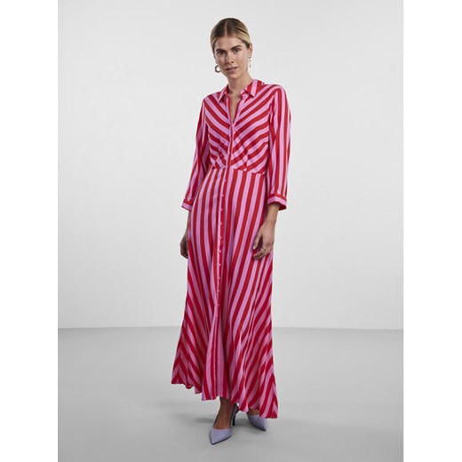 YAS Sukienka koszulowa Savanna 26022663 Fioletowy Loose Fit ze sklepu MODIVO w kategorii Sukienki - zdjęcie 182672012
