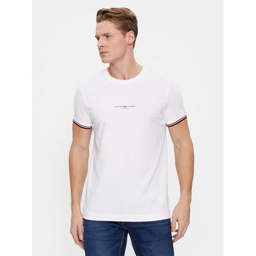 Tommy Hilfiger T-Shirt Logo MW0MW32584 Biały Regular Fit ze sklepu MODIVO w kategorii T-shirty męskie - zdjęcie 182672020