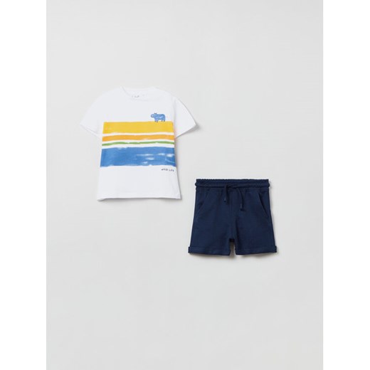 OVS Komplet t-shirt i szorty sportowe 1759100 Niebieski Regular Fit ze sklepu MODIVO w kategorii Komplety niemowlęce - zdjęcie 182672061