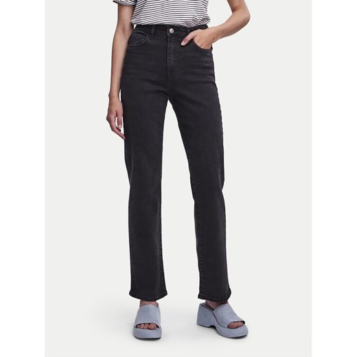 Pieces Jeansy Kelly 17147294 Czarny Straight Fit ze sklepu MODIVO w kategorii Jeansy damskie - zdjęcie 182672151