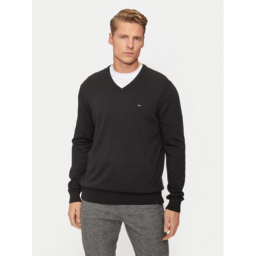 Tommy Hilfiger Sweter MW0MW14745 Czarny Regular Fit ze sklepu MODIVO w kategorii Swetry męskie - zdjęcie 182672183