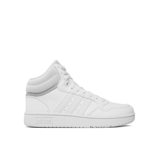adidas Sneakersy Hoops 3.0 Mid K GW0401 Biały ze sklepu MODIVO w kategorii Buty sportowe dziecięce - zdjęcie 182672242