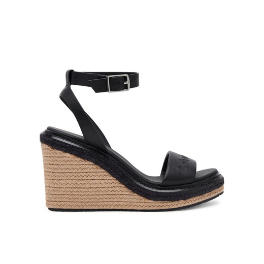 Calvin Klein Espadryle Wedge Sandal 70 - He HW0HW02376 Czarny ze sklepu MODIVO w kategorii Espadryle damskie - zdjęcie 182672271