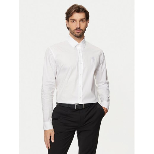 KARL LAGERFELD Koszula 605951 544600 Biały Regular Fit ze sklepu MODIVO w kategorii Koszule męskie - zdjęcie 182672272