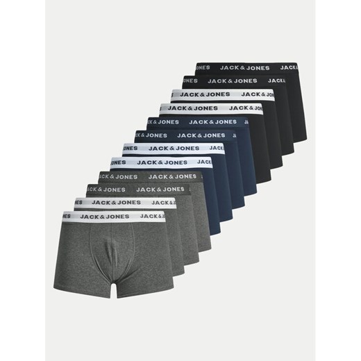 Jack&Jones Komplet 12 par bokserek Solid 12189935 Kolorowy ze sklepu MODIVO w kategorii Majtki męskie - zdjęcie 182672340