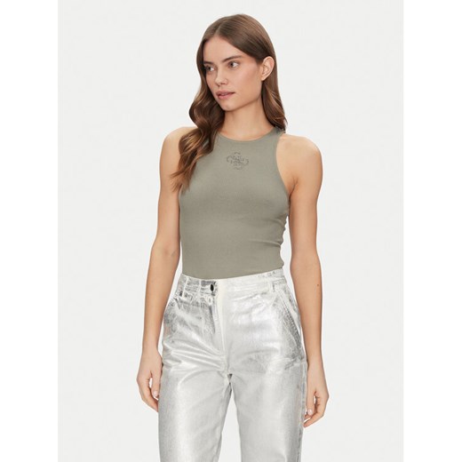 Guess Top W5GP57 KCV52 Zielony Slim Fit ze sklepu MODIVO w kategorii Bluzki damskie - zdjęcie 182672432