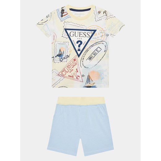 Guess Komplet t-shirt i szorty sportowe I4GG00 K8HM3 Kolorowy Regular Fit ze sklepu MODIVO w kategorii Komplety niemowlęce - zdjęcie 182672482