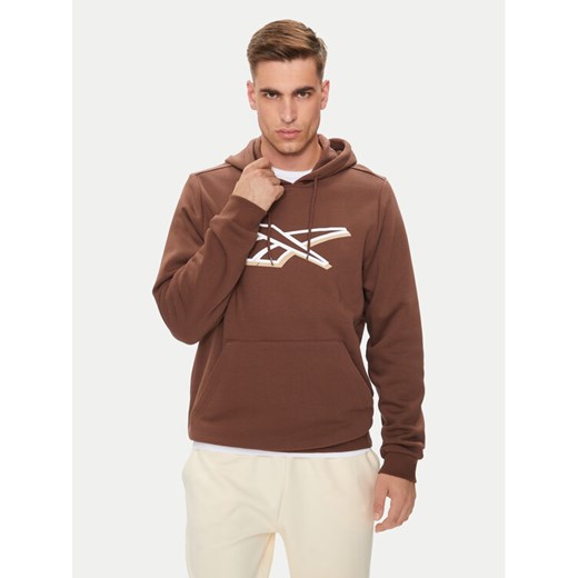 Reebok Bluza Vector 100202413 Brązowy Regular Fit ze sklepu MODIVO w kategorii Bluzy męskie - zdjęcie 182672554