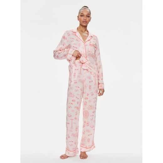 DKNY Piżama YI90003 Różowy Regular Fit ze sklepu MODIVO w kategorii Piżamy damskie - zdjęcie 182672571