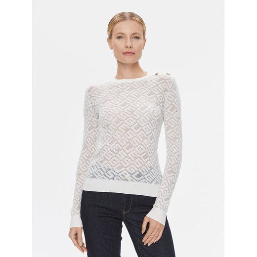 Guess Sweter W4RR28 Z3C90 Biały Slim Fit ze sklepu MODIVO w kategorii Swetry damskie - zdjęcie 182672574