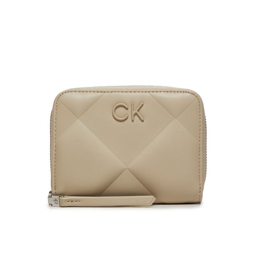 Calvin Klein Duży Portfel Damski Quilt K60K611783 Beżowy ze sklepu MODIVO w kategorii Portfele damskie - zdjęcie 182672602
