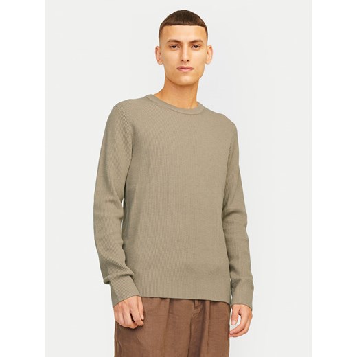 Jack&Jones Sweter Perfect 12257771 Beżowy Regular Fit ze sklepu MODIVO w kategorii Swetry męskie - zdjęcie 182672623