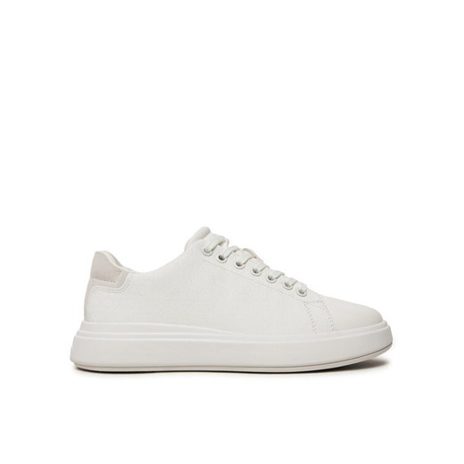 Calvin Klein Sneakersy Cupsole Lace Up Mono HW0HW02445 Biały ze sklepu MODIVO w kategorii Buty sportowe damskie - zdjęcie 182672640