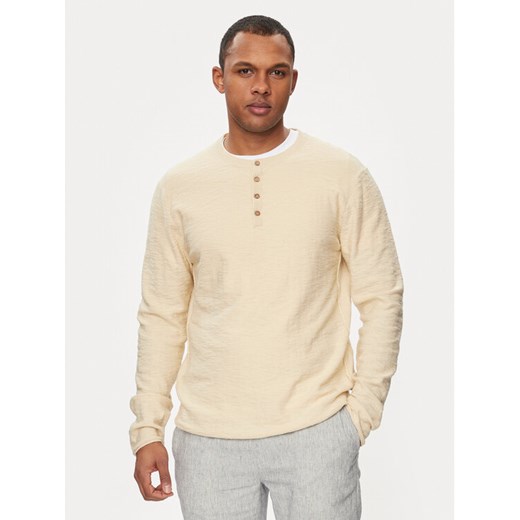 INDICODE Sweter Mattiaxa 30-458 Beżowy Regular Fit ze sklepu MODIVO w kategorii Swetry męskie - zdjęcie 182672753