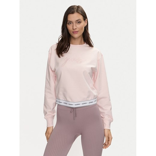 Guess Bluza Carrie O3YQ01 KBS91 Różowy Regular Fit ze sklepu MODIVO w kategorii Bluzy damskie - zdjęcie 182672952