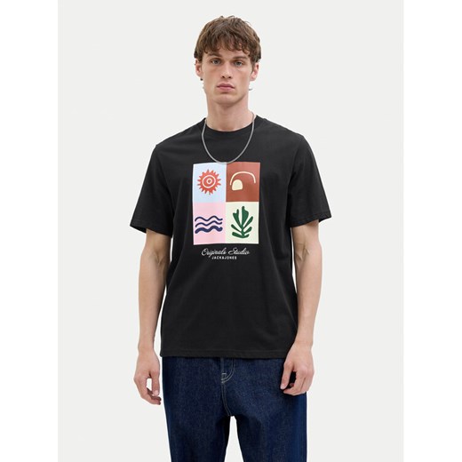 Jack&Jones T-Shirt Canggu 12277220 Czarny Regular Fit ze sklepu MODIVO w kategorii T-shirty męskie - zdjęcie 182673000