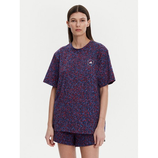 adidas by Stella McCartney T-Shirt Stella McCartney Printed JJ0083 Granatowy Loose Fit ze sklepu MODIVO w kategorii Bluzki damskie - zdjęcie 182673044
