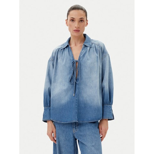 PINKO Bluzka 104630 A2DT Niebieski Relaxed Fit ze sklepu MODIVO w kategorii Bluzki damskie - zdjęcie 182673124