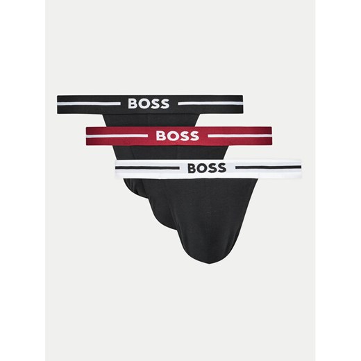 Boss Komplet 3 par slipów Jock Strap 50517823 Czarny ze sklepu MODIVO w kategorii Majtki męskie - zdjęcie 182673173
