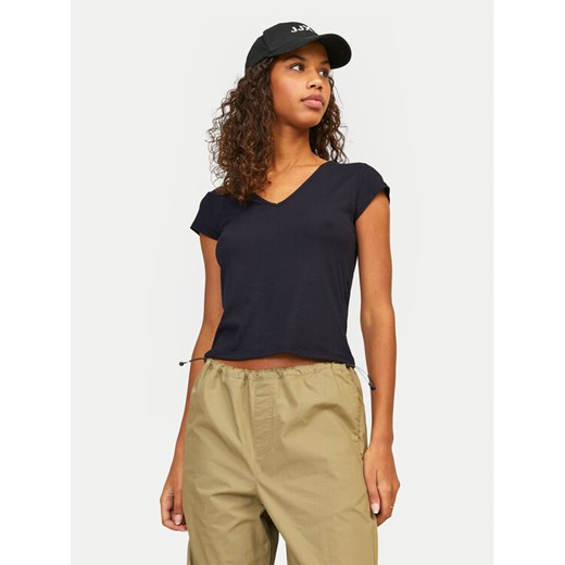 JJXX T-Shirt Hayden 12249361 Czarny Slim Fit ze sklepu MODIVO w kategorii Bluzki damskie - zdjęcie 182673292