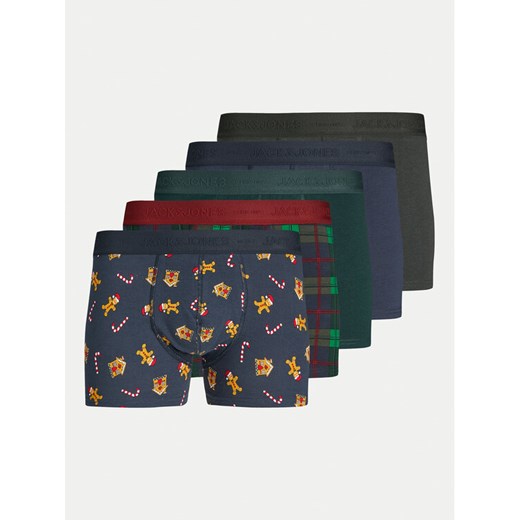 Jack&Jones Komplet 5 par bokserek Xmas 12266614 Kolorowy ze sklepu MODIVO w kategorii Majtki męskie - zdjęcie 182673332