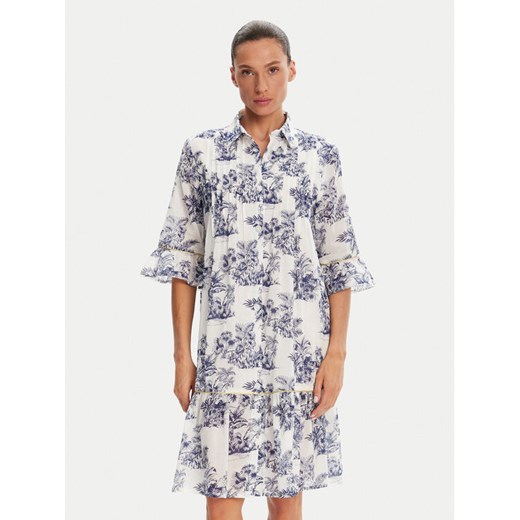 Iconique Sukienka koszulowa IC25-076 Biały Relaxed Fit ze sklepu MODIVO w kategorii Sukienki - zdjęcie 182673423