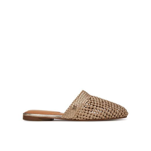 Tommy Hilfiger Klapki Crochet Metallic Leather Mule FW0FW08606 Złoty Tommy Hilfiger 39 MODIVO