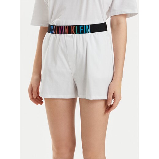 Calvin Klein Underwear Szorty materiałowe 000QS7194E Biały Relaxed Fit ze sklepu MODIVO w kategorii Szorty - zdjęcie 182673454