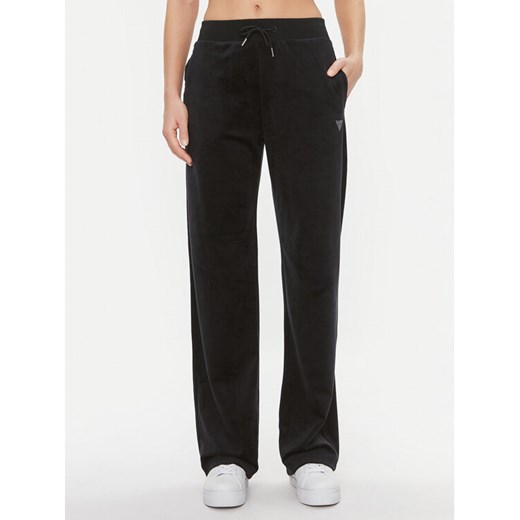 Guess Spodnie dresowe Couture V3BB26 KBXI2 Czarny Regular Fit ze sklepu MODIVO w kategorii Spodnie damskie - zdjęcie 182673523