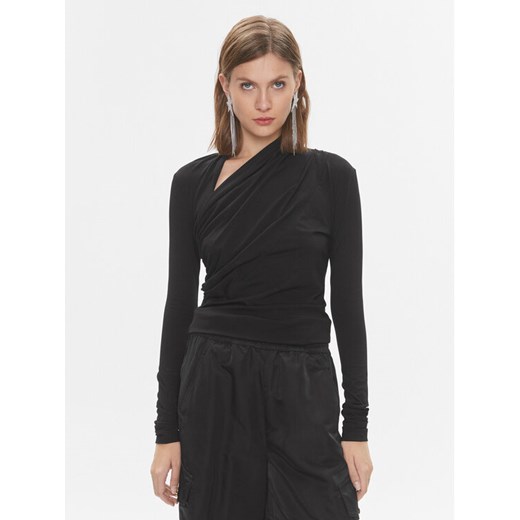 Pinko Bluzka 102363 A1DE Czarny Slim Fit ze sklepu MODIVO w kategorii Bluzki damskie - zdjęcie 182673553