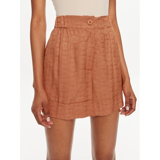 TWINSET Szorty materiałowe 241TT2241 Pomarańczowy Loose Fit ze sklepu MODIVO w kategorii Szorty - zdjęcie 182673564