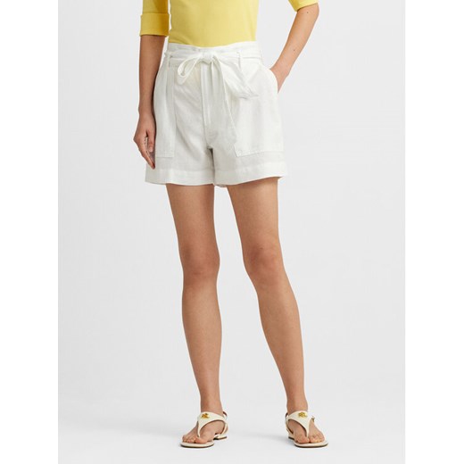 Lauren Ralph Lauren Szorty materiałowe 200862093001 Biały Relaxed Fit ze sklepu MODIVO w kategorii Szorty - zdjęcie 182673574