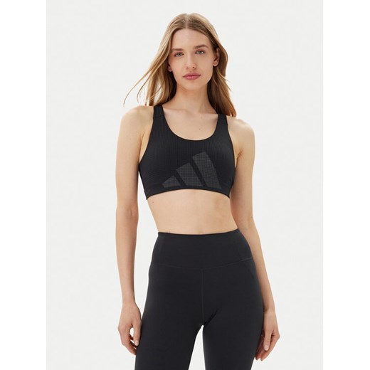 adidas Biustonosz sportowy Powerimpact HIIT JI9964 Czarny Slim Fit ze sklepu MODIVO w kategorii Biustonosze - zdjęcie 182673710