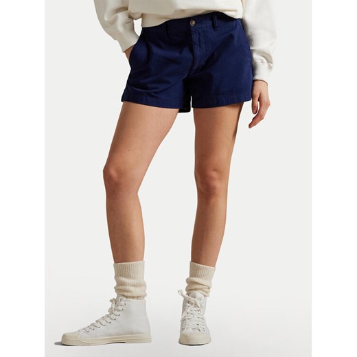 Polo Ralph Lauren Szorty materiałowe 211963798004 Granatowy Straight Fit ze sklepu MODIVO w kategorii Szorty - zdjęcie 182673781