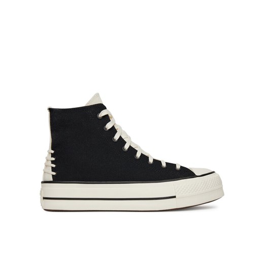 Converse Trampki Chuck Taylor All Star Lift Platform Crafted Laces A12552C Czarny ze sklepu MODIVO w kategorii Trampki damskie - zdjęcie 182673954