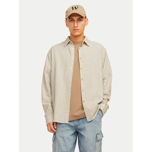 Jack&Jones Koszula Joshua 12260673 Beżowy Relaxed Fit ze sklepu MODIVO w kategorii Koszule męskie - zdjęcie 182674014