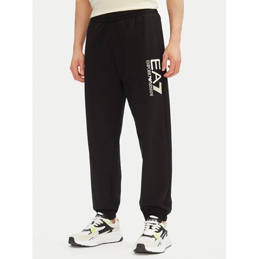 EA7 Emporio Armani Spodnie dresowe 7M000233 AF13512 MC156 Czarny Regular Fit ze sklepu MODIVO w kategorii Spodnie męskie - zdjęcie 182674074