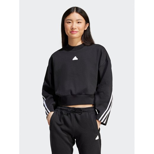 adidas Bluza Future Icons 3-Stripes IP1549 Czarny Loose Fit ze sklepu MODIVO w kategorii Bluzy damskie - zdjęcie 182674082