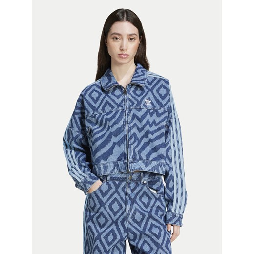 adidas Kurtka jeansowa FARM Rio IW0793 Niebieski Loose Fit ze sklepu MODIVO w kategorii Kurtki damskie - zdjęcie 182674123
