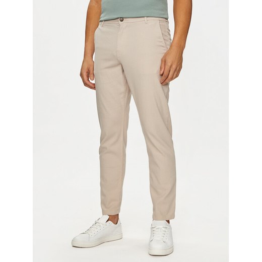 Selected Homme Chinosy Slh175-Slim 16094023 Beżowy Slim Fit ze sklepu MODIVO w kategorii Spodnie męskie - zdjęcie 182674180