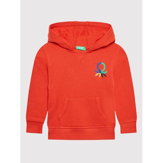 United Colors Of Benetton Bluza 3J70G500R Czerwony Regular Fit ze sklepu MODIVO w kategorii Bluzy chłopięce - zdjęcie 182674233