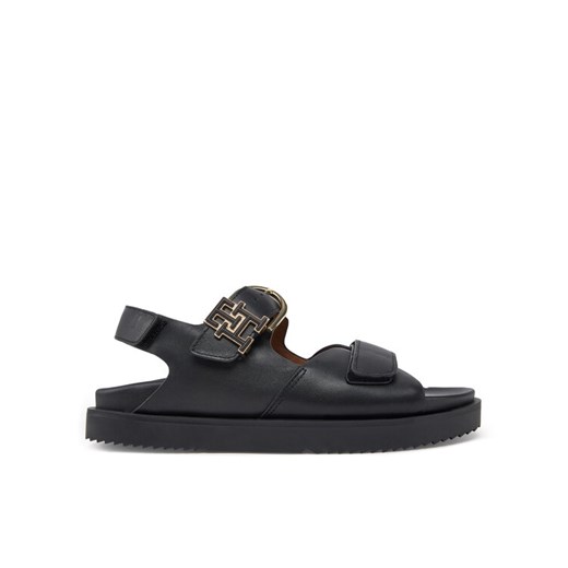 Tommy Hilfiger Sandały Leather Sporty Sandal FW0FW08799 Czarny ze sklepu MODIVO w kategorii Sandały damskie - zdjęcie 182674234