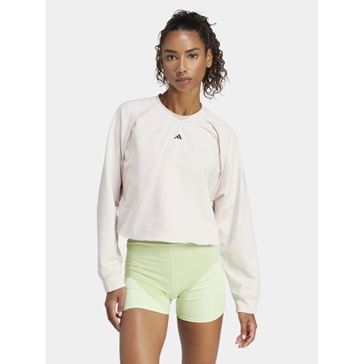 adidas Bluza techniczna Power IT9199 Różowy Loose Fit ze sklepu MODIVO w kategorii Bluzy damskie - zdjęcie 182674252