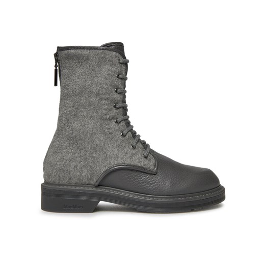 Max Mara Trapery Bibaker 23479609336 Szary ze sklepu MODIVO w kategorii Workery damskie - zdjęcie 182674304