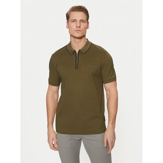 BOSS Polo PORSCHE X PORSCHE 50531463 Khaki Regular Fit ze sklepu MODIVO w kategorii T-shirty męskie - zdjęcie 182674311