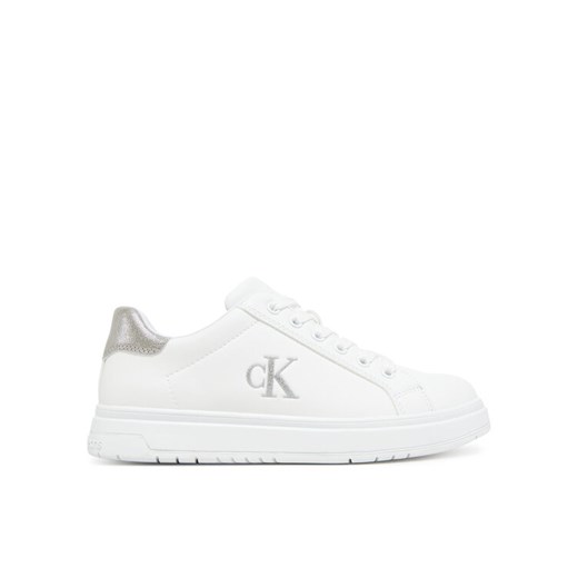 Calvin Klein Jeans Sneakersy Low Cut Lace-UP V3A9-82013-1355X S Biały ze sklepu MODIVO w kategorii Buty sportowe dziecięce - zdjęcie 182674321