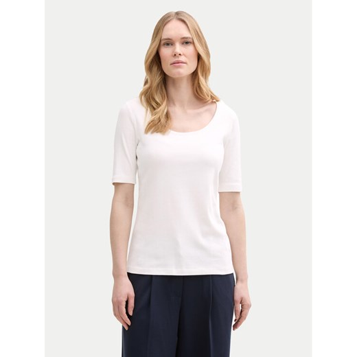 Tom Tailor T-Shirt 1045541 Biały Regular Fit ze sklepu MODIVO w kategorii Bluzki damskie - zdjęcie 182674343
