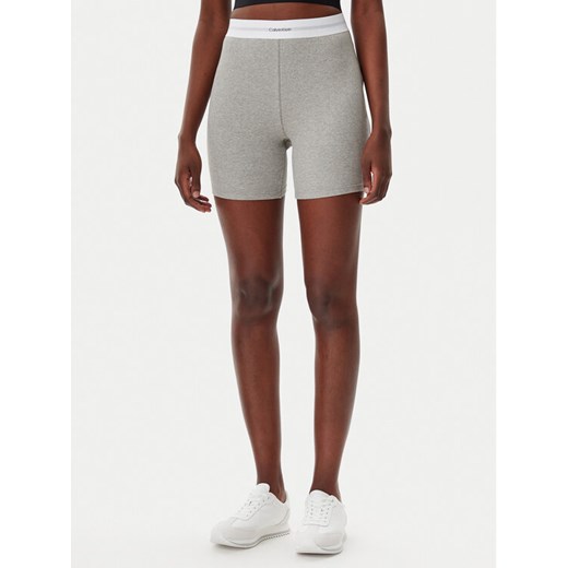 Calvin Klein Underwear Szorty piżamowe 000QS7216E Szary Slim Fit ze sklepu MODIVO w kategorii Piżamy damskie - zdjęcie 182674421
