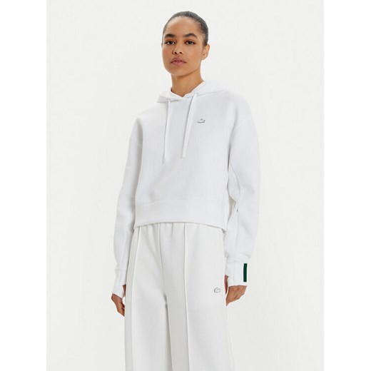Lacoste Bluza SF0281 Biały Regular Fit ze sklepu MODIVO w kategorii Bluzy damskie - zdjęcie 182674463