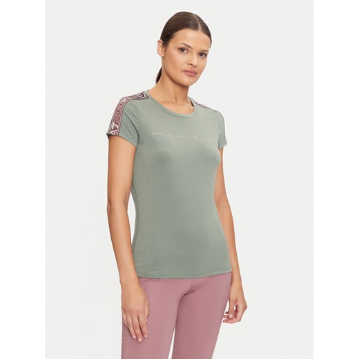 EA7 Emporio Armani T-Shirt 6DTT03 TJKUZ 1898 Zielony Regular Fit ze sklepu MODIVO w kategorii Bluzki damskie - zdjęcie 182674483
